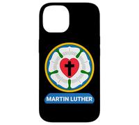 Luterrose cuore croce simbolo stemma protestante Martin Lutero Custodia per iPhone 14