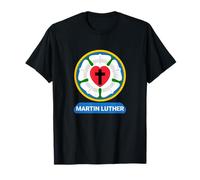 Luterrose Cuore Croce Simbolo Stemma protestante Martin Lutero Maglietta
