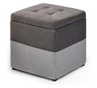 LUTFI Poggiapiedi Poggiapiedi Sgabello portaoggetti Soggiorno Divano Spogliatoio Cambio scarpe Poggiapiedi imbottito Piccola sedia Sedile Poggiapiedi Sgabello ottomano Camera da letto(Gris)