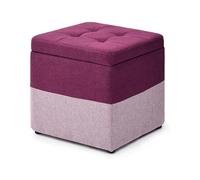 LUTFI Poggiapiedi Poggiapiedi Sgabello portaoggetti Soggiorno Divano Spogliatoio Cambio scarpe Poggiapiedi imbottito Piccola sedia Sedile Poggiapiedi Sgabello ottomano Camera da letto(Purple)