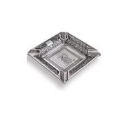 LUTFI Portacenere Posacenere for sigari Posacenere Intagliato Modello Posacenere in Metallo Multi-Slot di Grande Calibro Ristorante Bar(Black Silver)