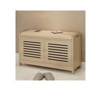 LUTFI Scarpiere Scarpiera Scarpiera a 2 livelli Panca Organizzatore for riporre le scarpe Armadi dispensa con porta, for ingresso, soggiorno Soggiorno(Light Wood,60cm)
