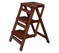 LUTFI Sgabello pieghevole a scala Sgabello a 3 strati Pedale Scaletta pieghevole for interni Scaletta for scaffali a pedale largo Scaletta for biblioteca in legno Sedie multiuso Sgabelli