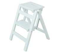 LUTFI Sgabello pieghevole a scala Sgabello con scaletta a 2 gradini, panca for scarpe portatile, portafiori, ampio sedile for scale a pedale, for adulti e bambini Sgabelli(Blanc)