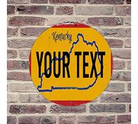 lutieger Insegne in latta personalizzate con nome degli stati del Texas, California Florida, cartello in metallo personalizzato per lavanderia, recinzione, cabina, decorazione da parete, 30,5 x 30,5