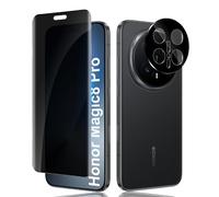 Lutree Pellicola protettiva in vetro temperato per Honor Magic 8 Pro 5G, confezione da 1 + 1 pellicola protettiva anti-spia 3D + pellicola protettiva per obiettivo della fotocamera, durezza 9H