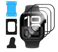 Lutree Pellicola Protettiva per Apple Watch Series 10 46mm, 3 Pezzi HD Anti Graffio Facile da Installare Flessibile Film, 3D Piena Copertura Anti-Impronte Protezione Schermo