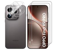 Lutree Pellicola protettiva per OPPO Find X9 Pro, confezione da 2 + 2 pellicole in vetro temperato + pellicola protettiva per obiettivo della fotocamera, durezza 9H, pellicola protettiva HD, senza