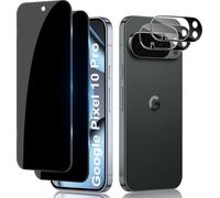 Lutree per Google Pixel 10 Pro Privacy Vetro Temperato, 2+2 Pezzi Pellicola Protettiva + Pellicola Fotocamera Lenti (Nero), Durezza 9H Anti-Graffio Anti-Spy Senza Bolle Protezione Schermo