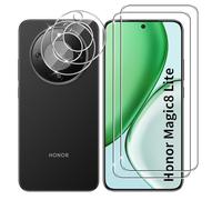 Lutree per Honor Magic 8 Lite 5G Vetro Temperato, 2+2 Pezzi Pellicola Protettiv Pellicola Fotocamera, Durezza 9H Anti-Graffio HD Senza Bolle Protezione Schermo per Honor Magic8 Lite