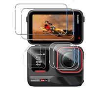 Lutree per Insta 360 Ace Pro 2 Vetro Temperato, 2+2+2 Pezzi Grande Pellicola Protettiva+ Pellicola Fotocamera+ Flessibile Piccola Protezione Schermo, Durezza 9H Anti-Graffio HD Senza Bolle