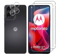 Lutree per Motorola Moto G24 /Moto G04 /Moto G04S /Moto E14 Vetro Temperato, 2+2 Pezzi Pellicola Protettiva+ Pellicola Fotocamera, Durezza 9H HD Anti-Graffio Anti-Impronte Protezione Schermo
