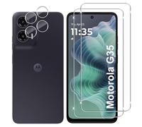 Lutree per Motorola Moto G35 5G Vetro Temperato, 2+2 Pezzi Pellicola Protettiva + Pellicola Fotocamera, Durezza 9H Vetro Protettivo, HD Senza Bolle Anti-Graffio Protezione Schermo