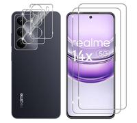 Lutree per Realme 14X 5G Vetro Temperato, 2+2 Pezzi Pellicola Protettiv Pellicola Fotocamera, Durezza 9H Anti-Graffio HD Senza Bolle Protezione Schermo