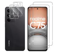 Lutree per Realme C75 4G / Realme 14X 5G Vetro Temperato + Pellicola Fotocamera, [2+2 Pezzi], Senza Bolle Anti Graffio Pellicola Prottetiva, HD Anti-Impronte Pellicola Protezione Schermo
