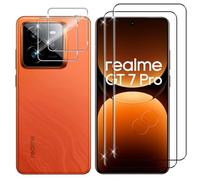 Lutree per Realme GT 7 Pro Vetro Temperato, 2+2 Pezzi 3D Pellicola Protettiva + Pellicola Fotocamera, Durezza 9H Vetro Protettivo, HD Senza Bolle Anti-Graffio Protezione Schermo