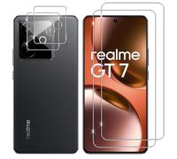 Lutree per Realme GT 7T 5G/GT 7 5G Vetro Temperato, 2+2 Pezzi Pellicola Protettiva + Pellicola Fotocamera, Durezza 9H Vetro Protettivo, HD Anti-Graffio Senza Bolle Protezione Schermo