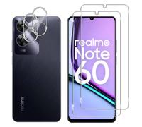 Lutree per Realme Note 60/ Note 60X Vetro Temperato + Pellicola Fotocamera, [2+2 Pezzi], Senza Bolle Anti Graffio Pellicola Prottetiva, HD Anti-Impronte Pellicola Protezione Schermo