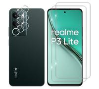 Lutree per Realme P3 Lite Vetro Temperato, 2+2 Pezzi Pellicola Protettiva+ Pellicola Fotocamera, Durezza 9H Anti-Graffio HD Senza Bolle Protezione Schermo