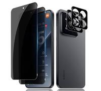 Lutree per Xiaomi Mi 15 Privacy Vetro Temperato, 2+2 Pezzi Pellicola Protettiva + Pellicola Fotocamera Lenti (Nero), Durezza 9H Anti-Graffio Anti-Spy Senza Bolle Protezione Schermo