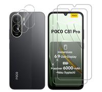 Lutree per Xiaomi Poco C81 Pro Vetro Temperato, 2+2 Pezzi Pellicola Protettiv Pellicola Fotocamera, Durezza 9H Anti-Graffio HD Senza Bolle Protezione Schermo