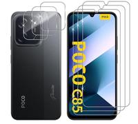 Lutree per Xiaomi Poco C85 Vetro Temperato, 3+3 Pezzi Pellicola Protettiva + Pellicola Fotocamera, Durezza 9H Vetro Protettivo, HD Anti-Graffio Senza Bolle Protezione Schermo