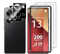 Lutree per Xiaomi Redmi Note 13 PRO 4G/ Poco M6 PRO 4G Vetro Temperato, 2+2 Pezzi Pellicola Protettiva + Pellicola Fotocamera (Nera), Durezza 9H Anti-Graffio HD Senza Bolle Protezione Schermo