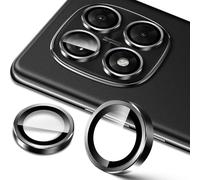 Lutree per Xiaomi Redmi Note 14 Pro 5G/ Poco X7 5G Pellicola Protettiva Fotocamera, Durezza 9H Lenti Individuali Protezione Schermo, Anello in Metallo + Vetro Temperato, Anti-Graffio HD -Nero