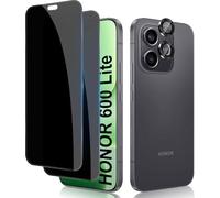 Lutree Privacy Vetro Temperato per Honor 600 Lite 5G, 2+1 Pezzi Pellicola Protettiva + Pellicola Fotocamera Lenti, Anti-Graffio Durezza 9H Senza Bolle Anti-Spy Protezione Schermo