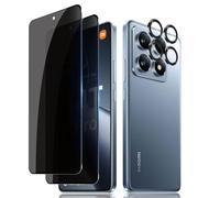 Lutree Privacy Vetro Temperato per Xiaomi 14T Pro/Mi 14T Pro, 2+1 Pezzi Pellicola Protettiva + Pellicola Fotocamera Lenti, Anti-Graffio Durezza 9H Senza Bolle Anti-Spy Protezione Schermo