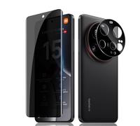Lutree Privacy Vetro Temperato per Xiaomi 15 Ultra/Xiaomi Mi 15 Ultra, 1+1 Pezzi Pellicola Protettiva + Pellicola Fotocamera Lenti (Nero), 3D 9H Senza Bolle Protezione Schermo Anti-Spy Anti-Graffio