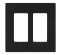 Lutron Claro - Placca decorativa a 2 moduli, CW-2-BL, colore: nero