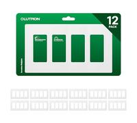LUTRON CW-4-WH 4-Gang Claro Wall Plate, White