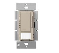 Lutron Maestro LED+ - Interruttore dimmer con sensore di movimento, LED 150W, unipolo/multi-posizione, MSCL-OP153M-TP, Tortora