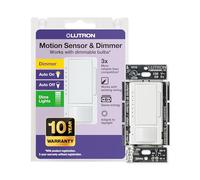 Lutron Maestro MSCL-OP153M-WH, interruttore dimmer con sensore di movimento per bagno, garage, lavanderia e armadio, sensore di occupazione e vacanza, unipolare/multi-posizione, non richiede neutro