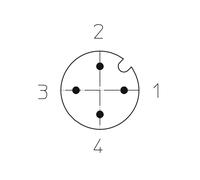 Lutronic 1084 Connettore confezionato per sensore o attuatore M12 Spina dritta