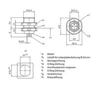 Lutronic 1221 Connettore da pannello per sensore o attuatore M8 Presa Numero di