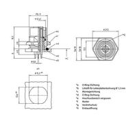 Lutronic 1229 Connettore da pannello per sensore o attuatore M12 Presa Numero