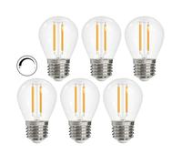 LUTW Lampadine Filamento LED E27 Dimmerabile 4W = 40W 495LM 2700K 6 Pezzi
