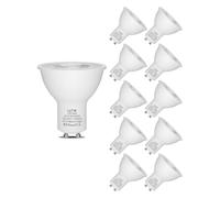 LUTW Lampadine GU10 LED 6500K Bianca Fredda, 5W 510LM LED GU10 Equivalenti 40W Alogene, Angolo del Fascio 120° Faretti LED per Soffitto, Cucina, Nessun Sfarfallio, Non Dimmerabile, 10 Pezzi