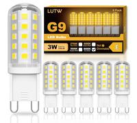 LUTW Lampadine LED G9 3W= 40W 350LM Bianca Fredda 6000K 6 Pezzi