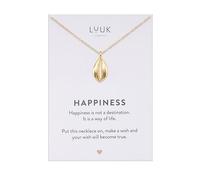 LUUK LIFESTYLE Collana boho con ciondolo a forma di conchiglia, accessorio discreto e chic, regalo classico e senza tempo per la migliore amica, oro