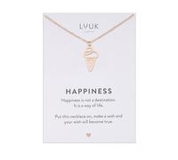 LUUK LIFESTYLE Collana con ciondolo a forma di gelato, portafortuna per la ragazza I sorella, accessorio alla moda e carino per l'estate, rosa