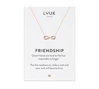 LUUK LIFESTYLE Collana con Ciondolo Infinito, Oro Rosa, 50cm