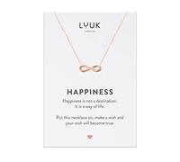 LUUK LIFESTYLE Collana con Ciondolo Infinito, Oro Rosa, 50cm