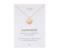 LUUK LIFESTYLE Collana con cuore a conchiglia, accessorio moda chic e trendy, regalo per la migliore amica, gioiello compleanno, rosa