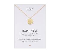 LUUK LIFESTYLE Collana in acciaio inossidabile con ciondolo a forma di moneta con la luna design boho, acciaio inossidabile e duraturo, oro
