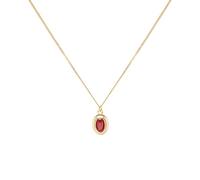 LUUK LIFESTYLE Collane in argento sterling 925, 50cm, con ciondolo pietra onice nero e rosso dal design elegante, gioielli da donna moderni, stile Vintage, nei colori argento e oro