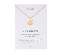 LUUK LIFESTYLE Delicata collana con ciondolo a forma di paperella, acciaio inossidabile, idea regalo unica per la migliore amica, trendy e cool, oro
