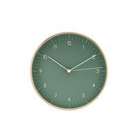 LUUK LIFESTYLE Orologio da Parete Design Silenzioso senza Ticchettio 24 cm, Regalo Inaugurazione, Ideale per Cucina, Salotto, Bagno, Soggiorno, Ufficio, con Lancetta dei secondi, in Verde e Oro